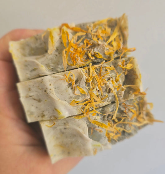 Nettle & Patchouli Natural Soap – Handmade with Rose Geranium | Herbal, Vegan & Aromatherapy Skincare