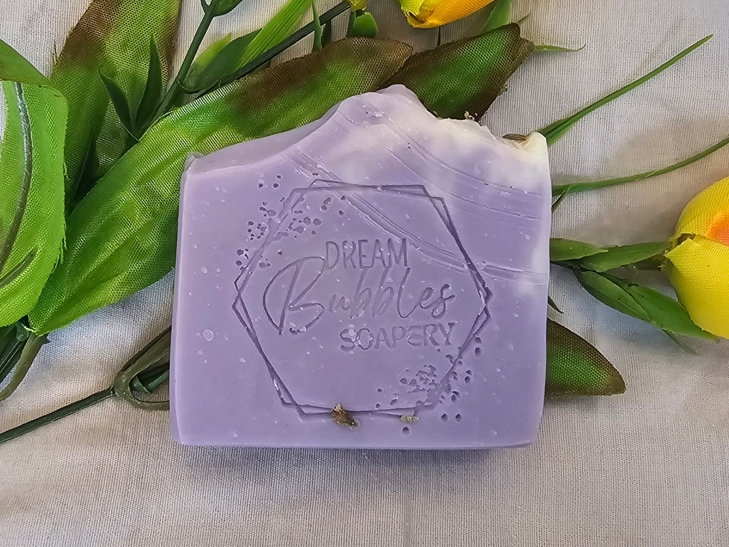“Handmade lavender soap with purple mica and essential oils”
“Natural calming soap bar with lavender scent and moisturizing oils”