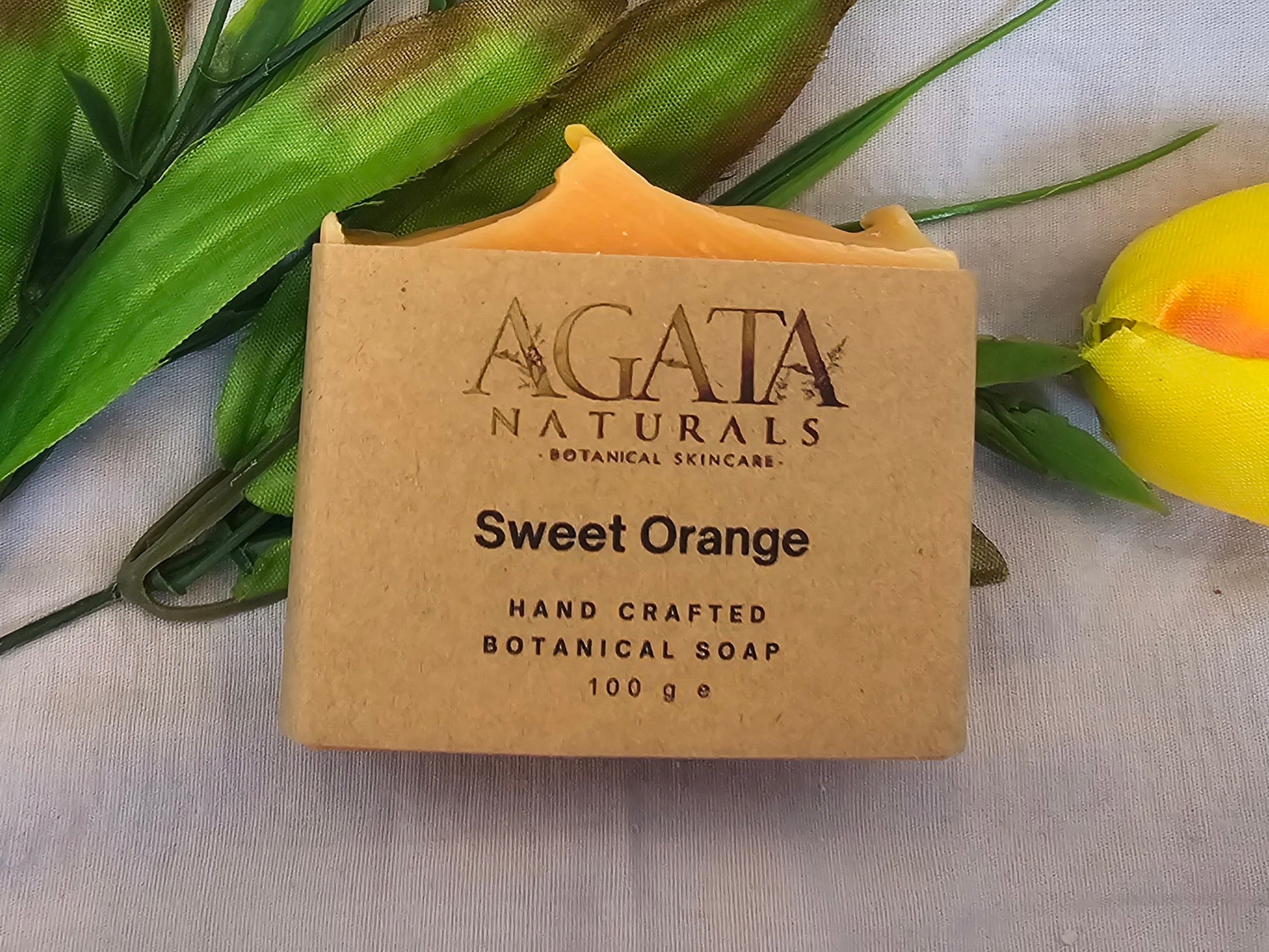 “Handmade sweet orange soap with orange mica and citrus oils”
“Citrus-scented natural soap bar with shea butter and coconut oil”