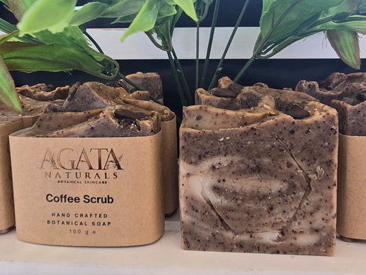 “Coffee scrub soap with exfoliating coffee grounds”
“Handmade coffee soap bar for smooth, refreshed skin”