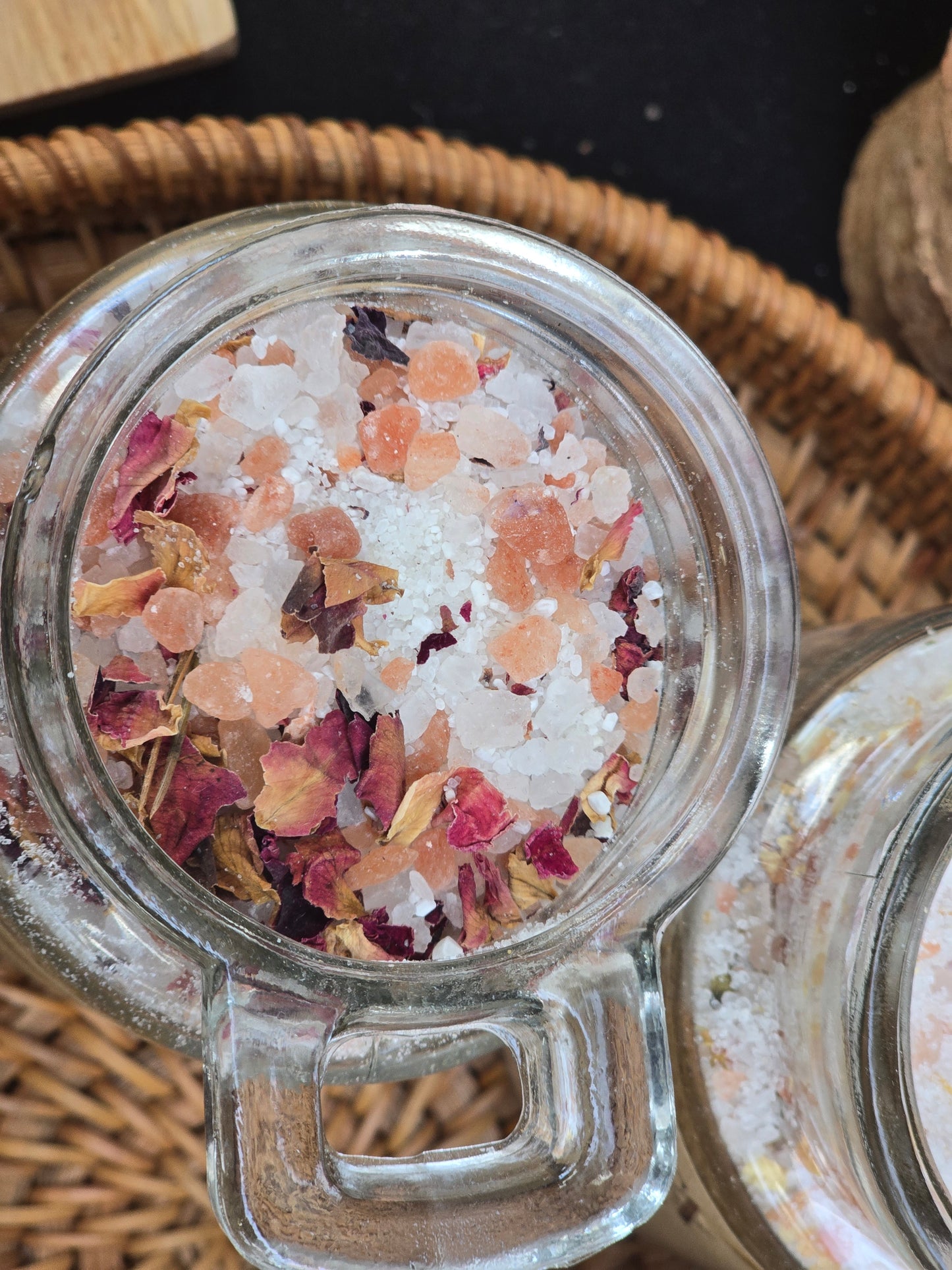Calm Bath Salt – Rose Geranium Blend with Epsom, Himalayan & Dead Sea Salts