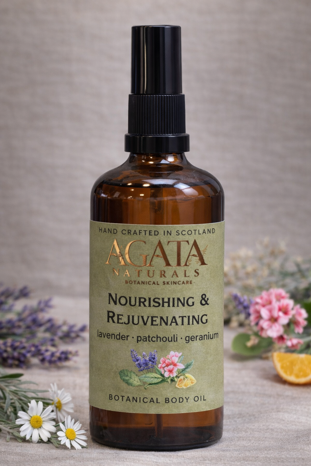 Nourishing Body Oil with Rosehip & Jojoba – Rejuvenating Botanical Blend