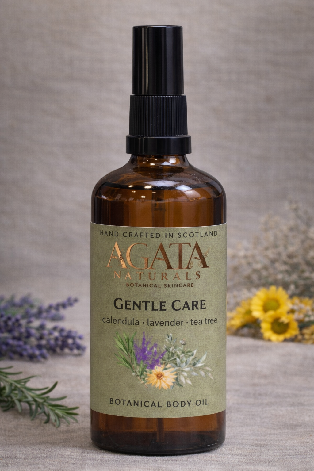 Gentle Care Body Oil with Calendula, Lavender & Tea Tree – Soothing Daily Skin Support