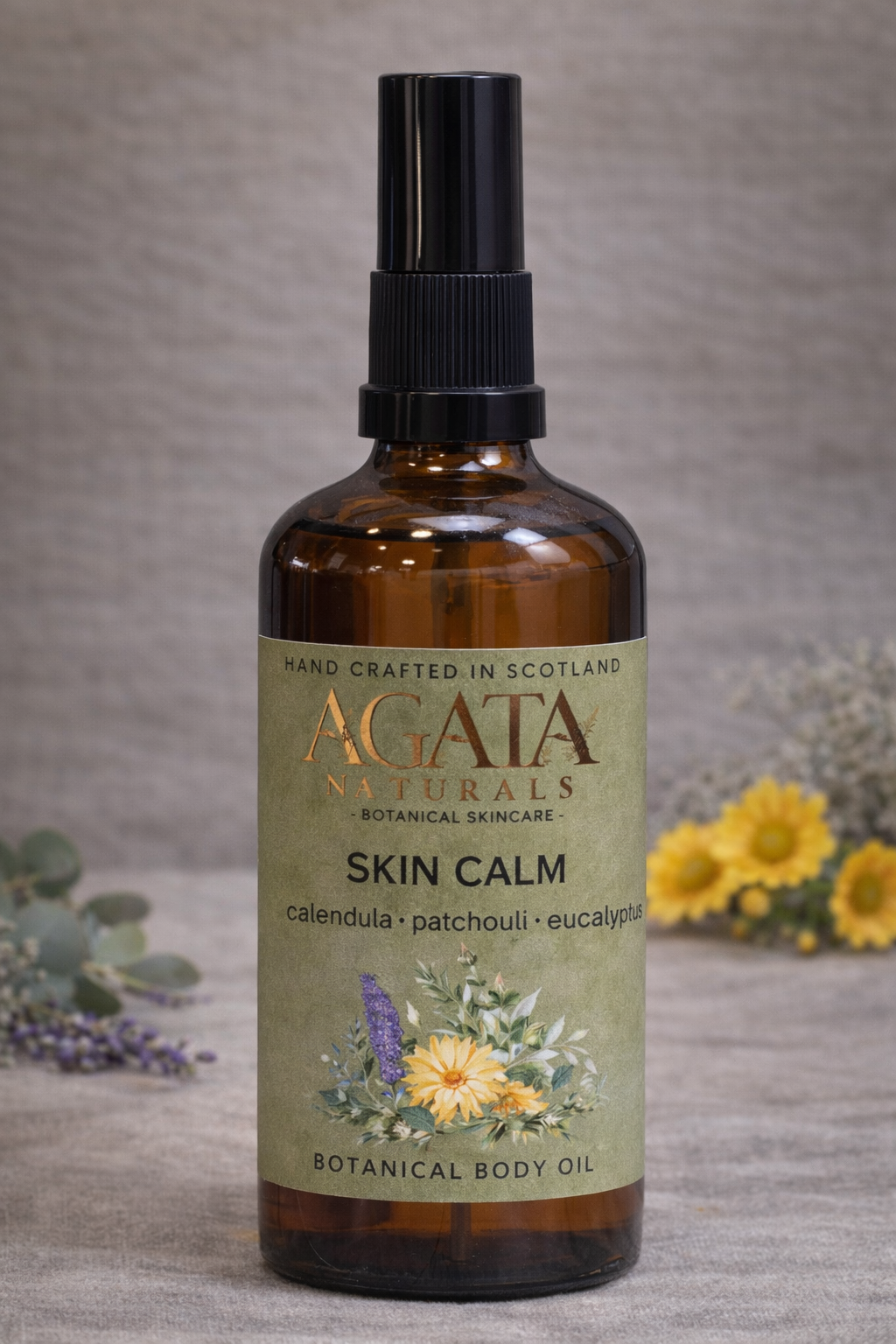 Skin Calm Body Oil with Calendula & Eucalyptus – Soothing Relief for Irritated Skin